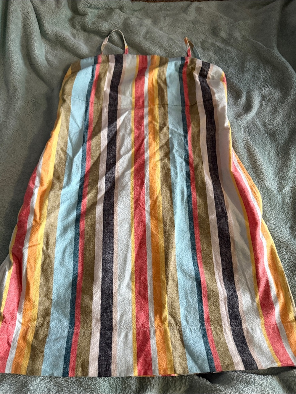 a new day Striped Multi-Color Beach Cover-Up — Yellow, Blue, Pink, Black, Cream